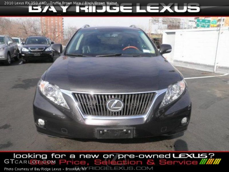 Truffle Brown Mica / Black/Brown Walnut 2010 Lexus RX 350 AWD