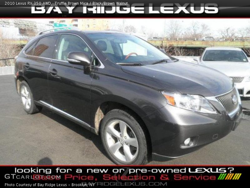Truffle Brown Mica / Black/Brown Walnut 2010 Lexus RX 350 AWD