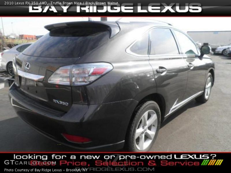 Truffle Brown Mica / Black/Brown Walnut 2010 Lexus RX 350 AWD