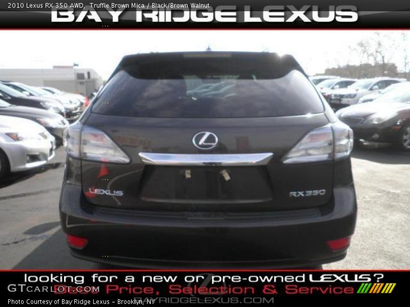 Truffle Brown Mica / Black/Brown Walnut 2010 Lexus RX 350 AWD