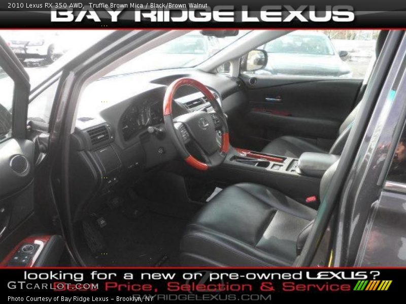 Truffle Brown Mica / Black/Brown Walnut 2010 Lexus RX 350 AWD