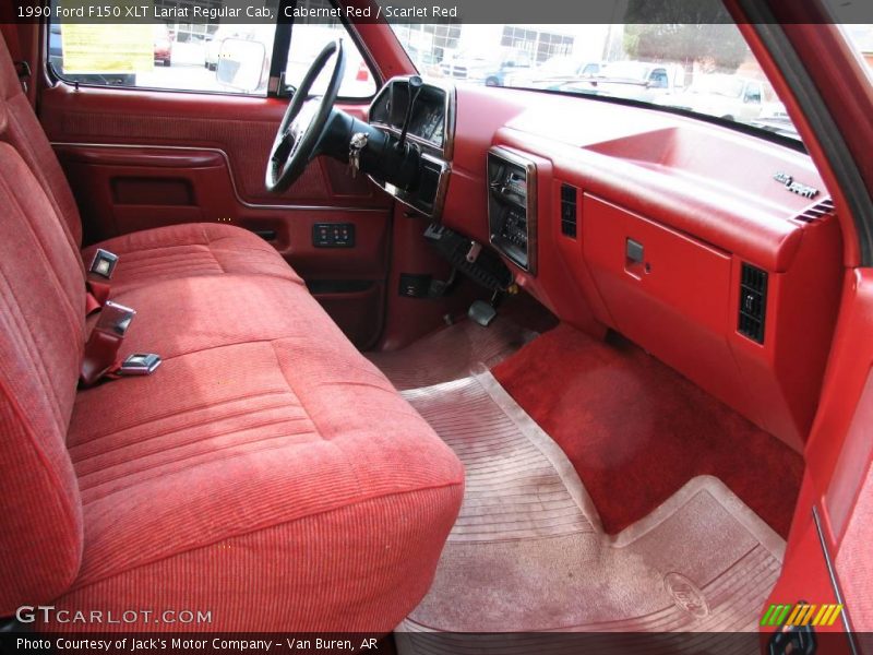  1990 F150 XLT Lariat Regular Cab Scarlet Red Interior