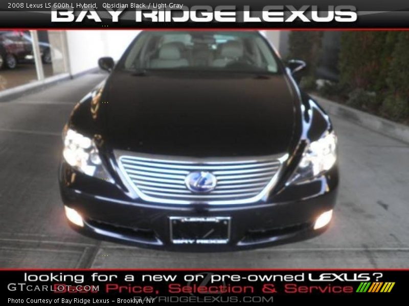 Obsidian Black / Light Gray 2008 Lexus LS 600h L Hybrid
