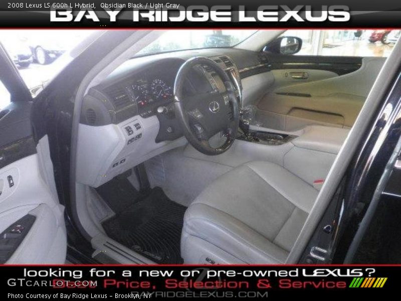 Obsidian Black / Light Gray 2008 Lexus LS 600h L Hybrid
