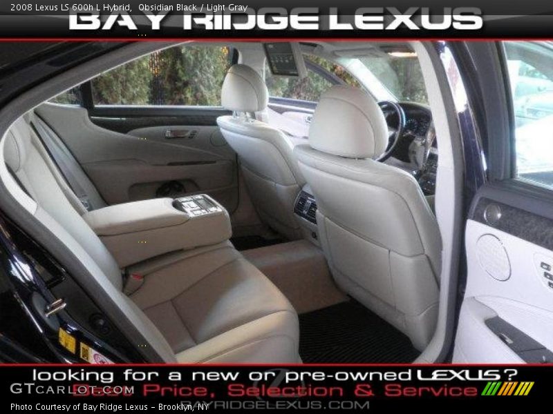 Obsidian Black / Light Gray 2008 Lexus LS 600h L Hybrid