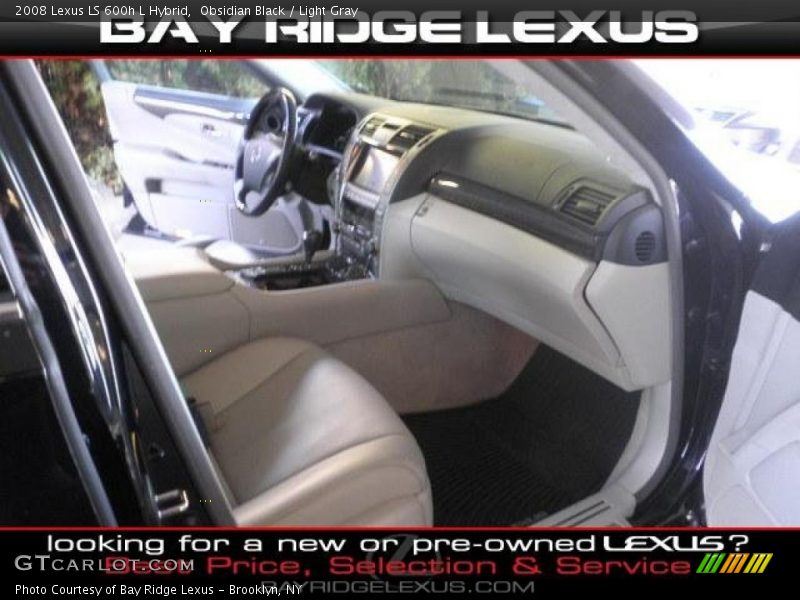Obsidian Black / Light Gray 2008 Lexus LS 600h L Hybrid