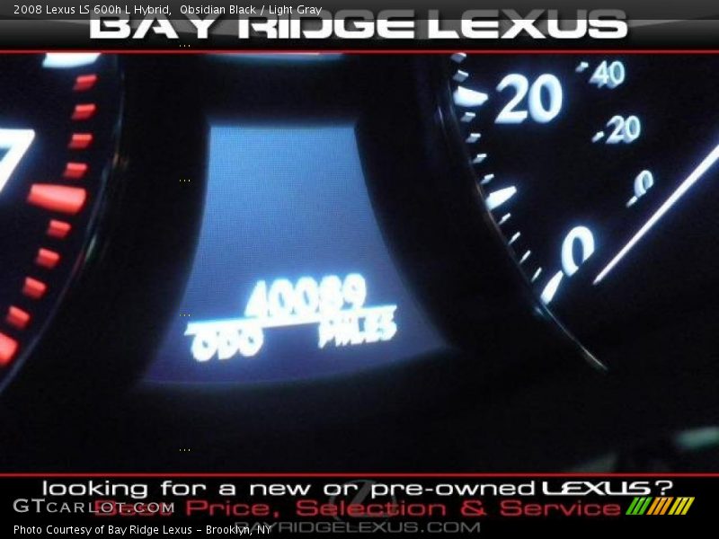 Obsidian Black / Light Gray 2008 Lexus LS 600h L Hybrid