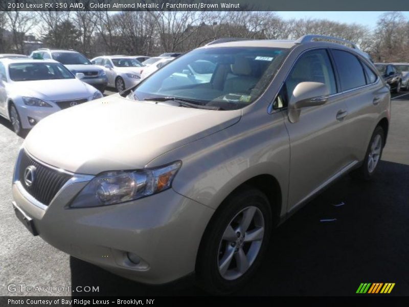 Golden Almond Metallic / Parchment/Brown Walnut 2010 Lexus RX 350 AWD
