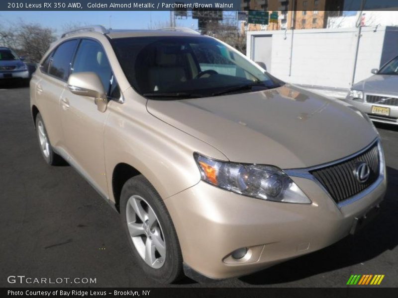Golden Almond Metallic / Parchment/Brown Walnut 2010 Lexus RX 350 AWD
