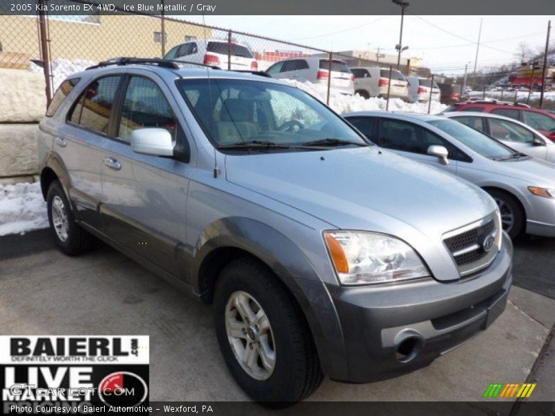Ice Blue Metallic / Gray 2005 Kia Sorento EX 4WD