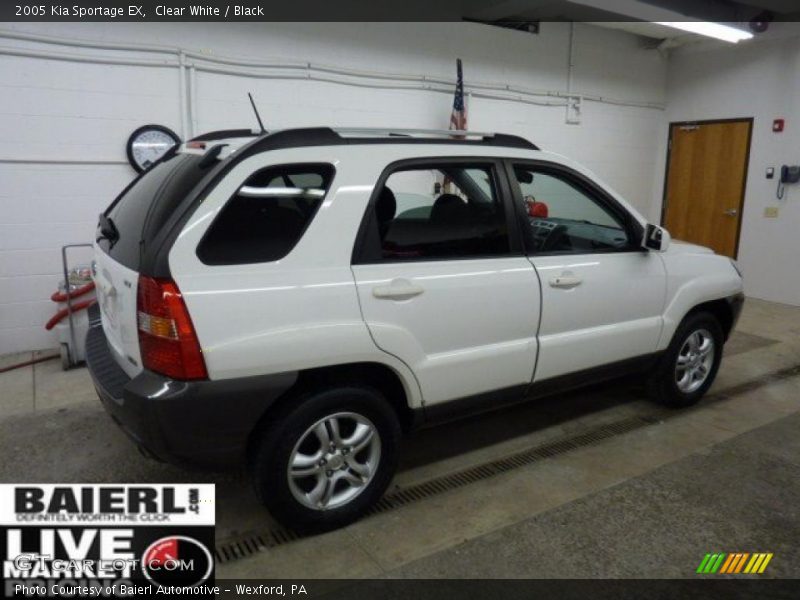 Clear White / Black 2005 Kia Sportage EX