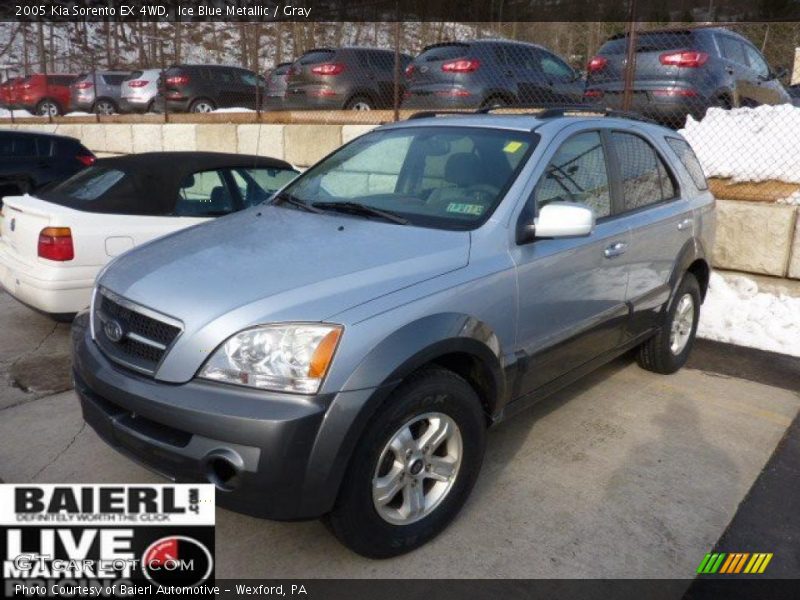 Ice Blue Metallic / Gray 2005 Kia Sorento EX 4WD
