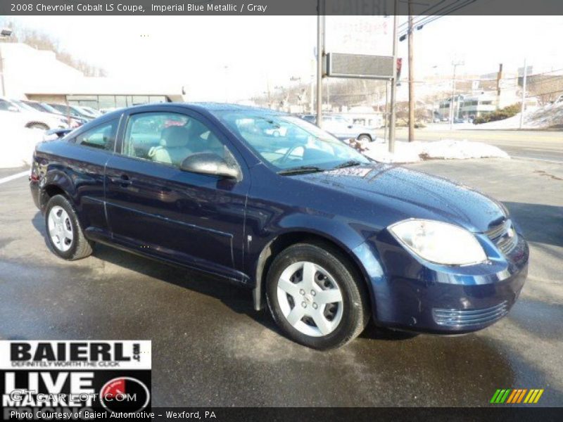 Imperial Blue Metallic / Gray 2008 Chevrolet Cobalt LS Coupe