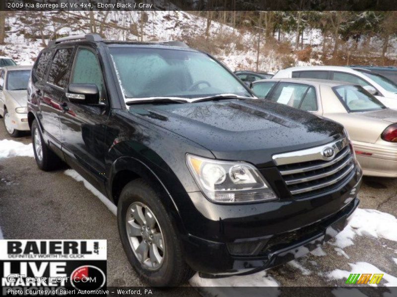 Ebony Black / Gray 2009 Kia Borrego EX V6 4x4