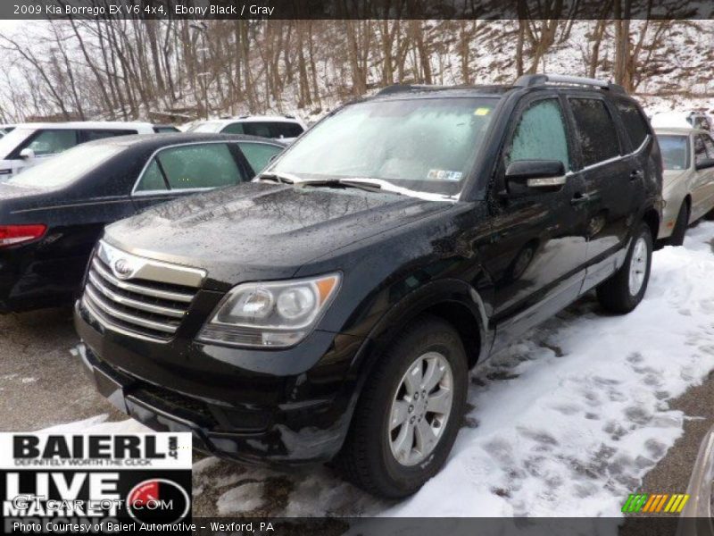 Ebony Black / Gray 2009 Kia Borrego EX V6 4x4