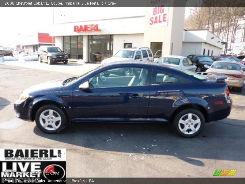 Imperial Blue Metallic / Gray 2008 Chevrolet Cobalt LS Coupe