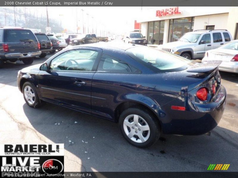 Imperial Blue Metallic / Gray 2008 Chevrolet Cobalt LS Coupe
