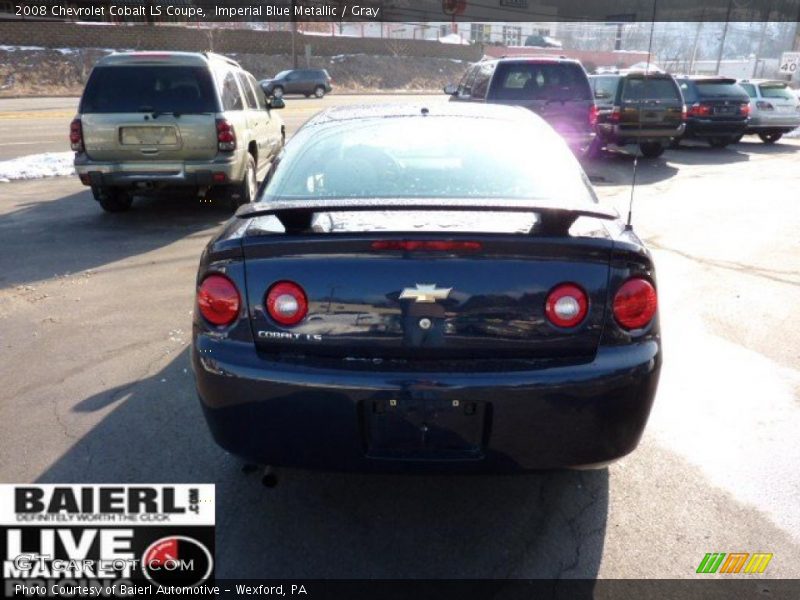 Imperial Blue Metallic / Gray 2008 Chevrolet Cobalt LS Coupe
