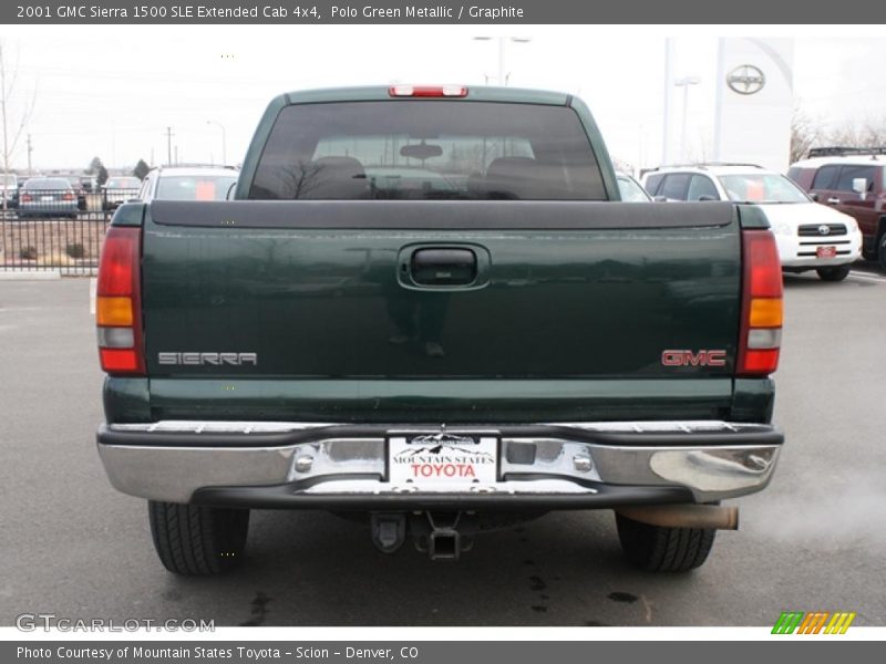 Polo Green Metallic / Graphite 2001 GMC Sierra 1500 SLE Extended Cab 4x4