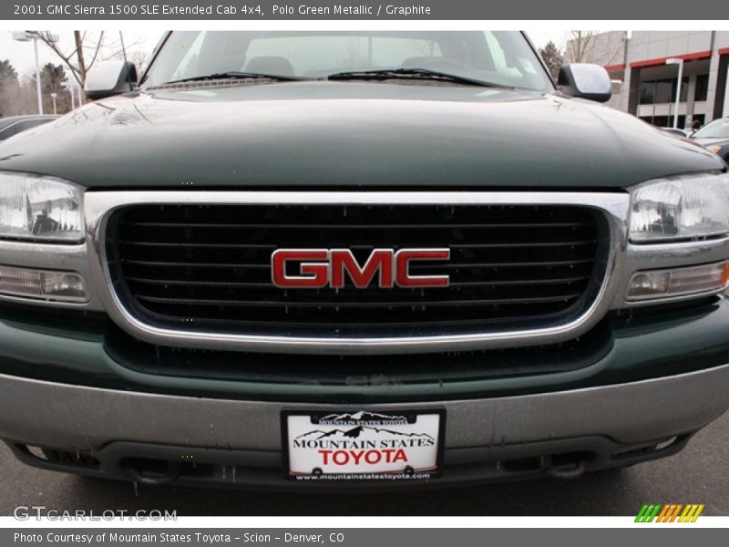 Polo Green Metallic / Graphite 2001 GMC Sierra 1500 SLE Extended Cab 4x4