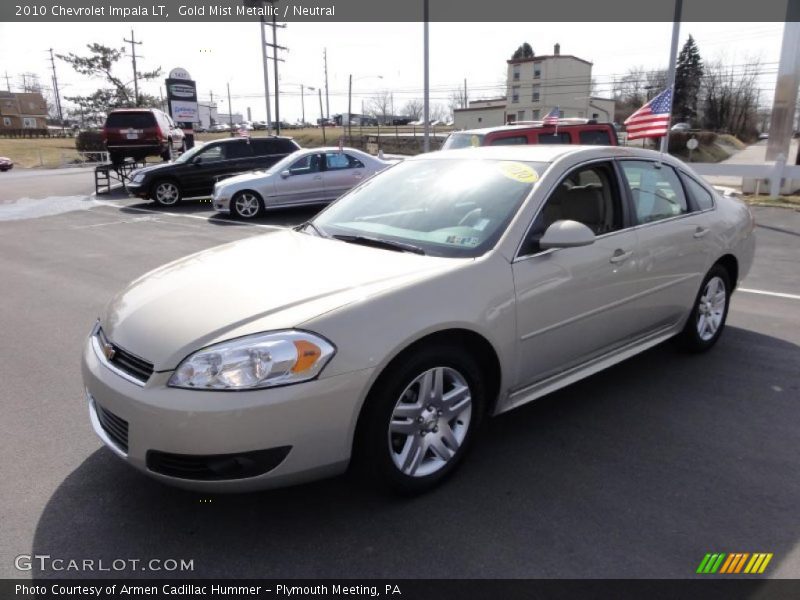 Gold Mist Metallic / Neutral 2010 Chevrolet Impala LT