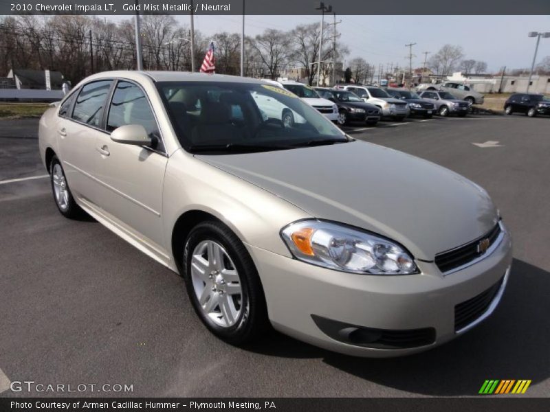 Gold Mist Metallic / Neutral 2010 Chevrolet Impala LT