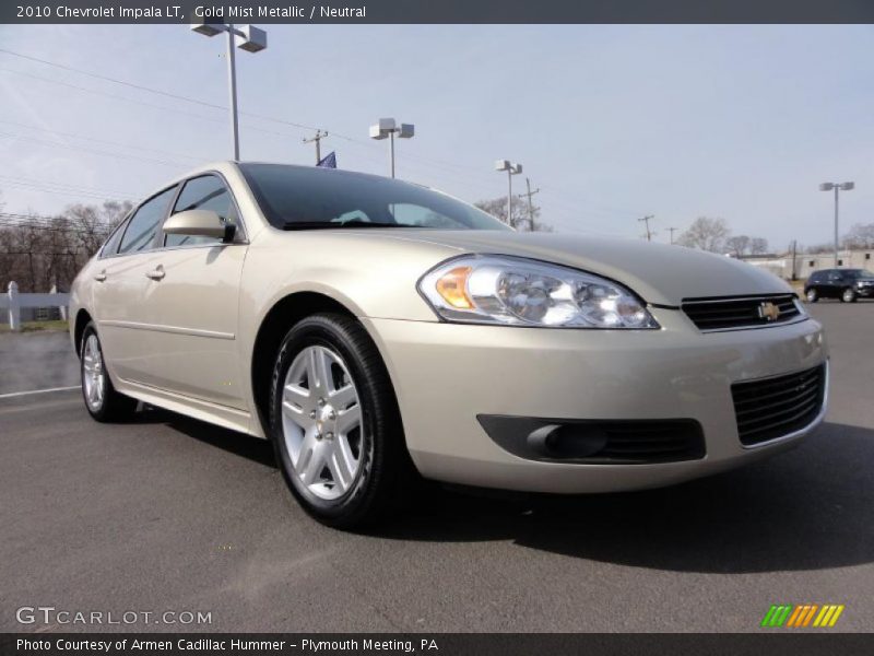 Gold Mist Metallic / Neutral 2010 Chevrolet Impala LT