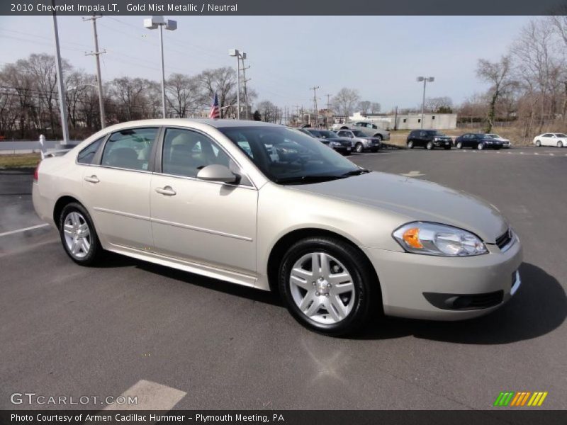 Gold Mist Metallic / Neutral 2010 Chevrolet Impala LT