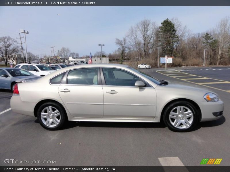 Gold Mist Metallic / Neutral 2010 Chevrolet Impala LT