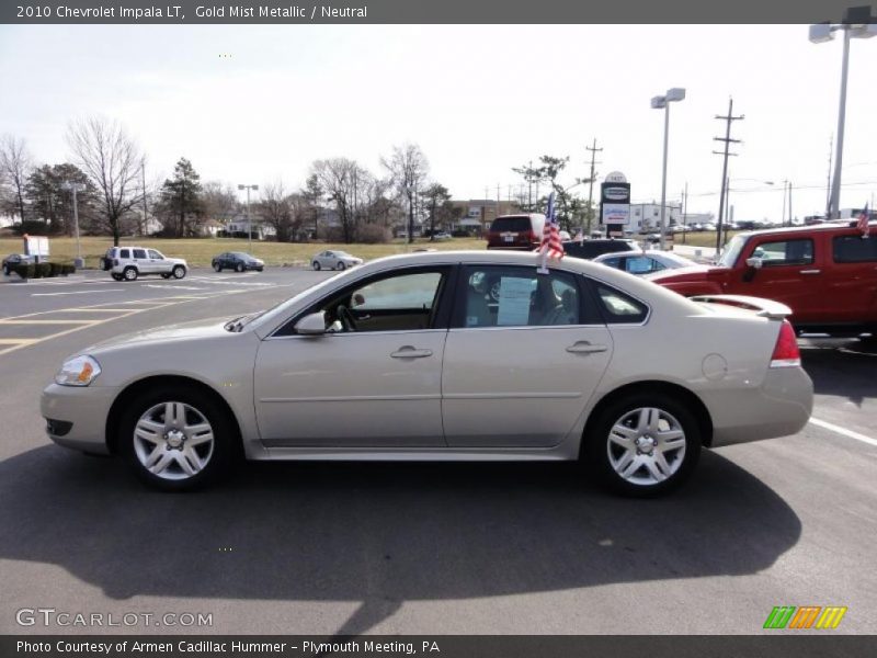 Gold Mist Metallic / Neutral 2010 Chevrolet Impala LT
