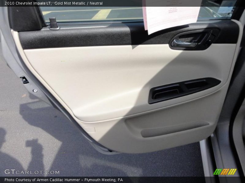 Gold Mist Metallic / Neutral 2010 Chevrolet Impala LT