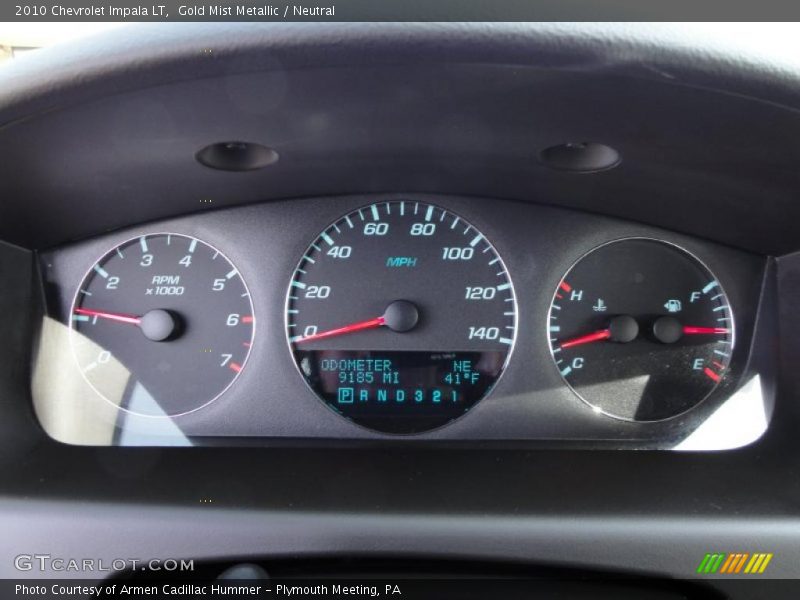 Gold Mist Metallic / Neutral 2010 Chevrolet Impala LT