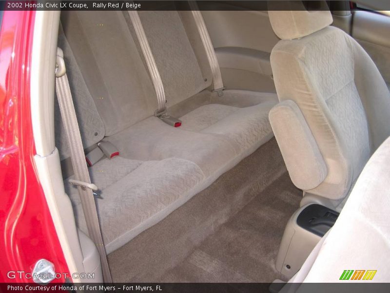 Rally Red / Beige 2002 Honda Civic LX Coupe