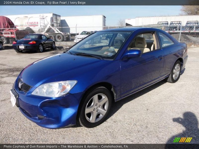 Fiji Blue Pearl / Ivory Beige 2004 Honda Civic EX Coupe