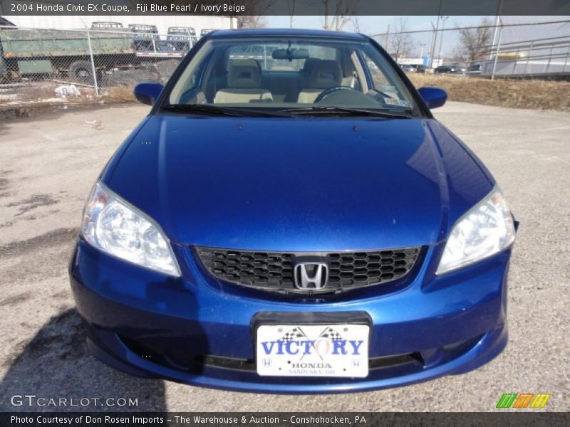 Fiji Blue Pearl / Ivory Beige 2004 Honda Civic EX Coupe