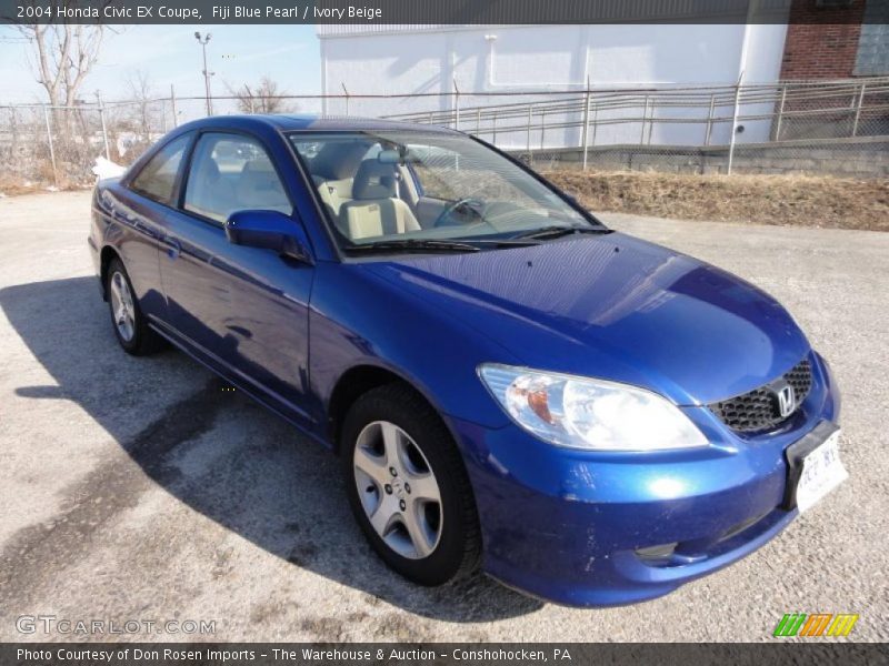 Fiji Blue Pearl / Ivory Beige 2004 Honda Civic EX Coupe