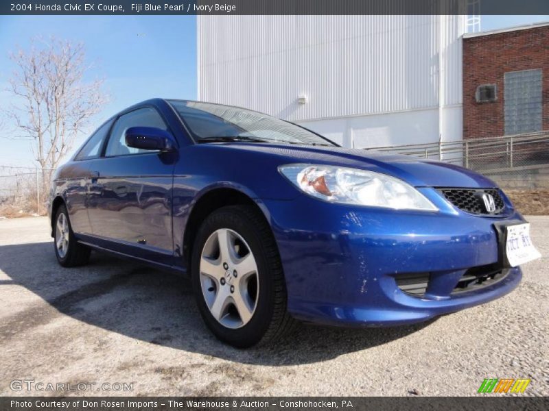 Fiji Blue Pearl / Ivory Beige 2004 Honda Civic EX Coupe