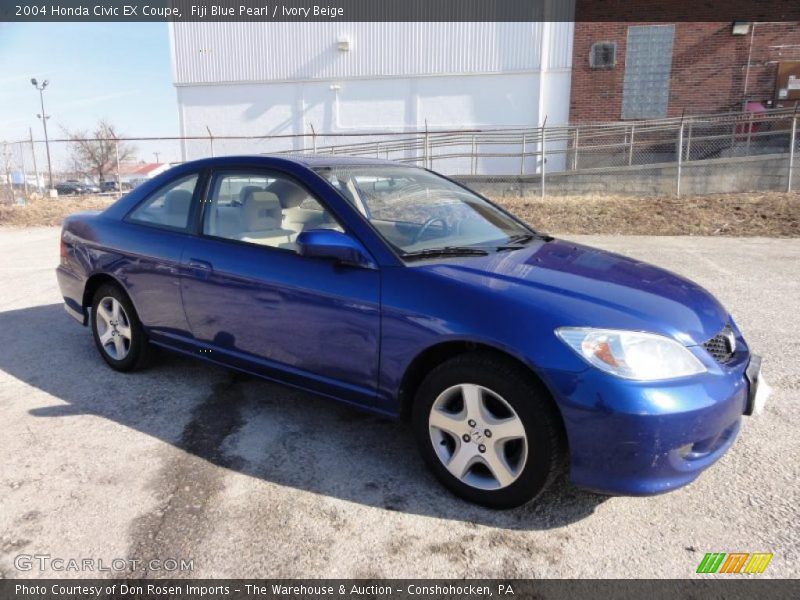 Fiji Blue Pearl / Ivory Beige 2004 Honda Civic EX Coupe