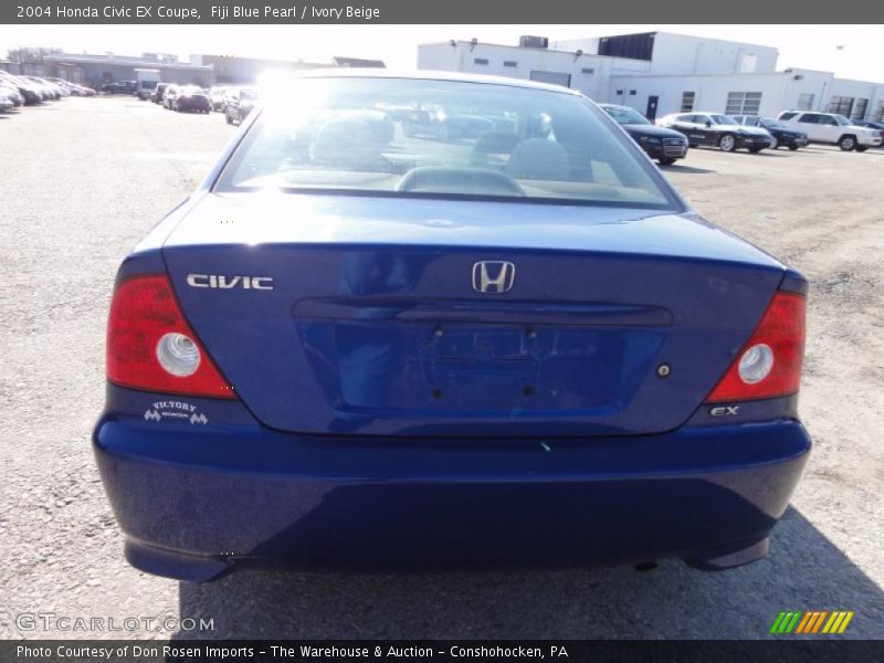 Fiji Blue Pearl / Ivory Beige 2004 Honda Civic EX Coupe