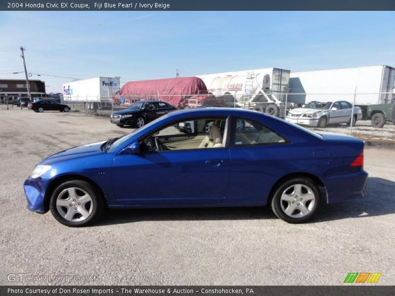 Fiji Blue Pearl / Ivory Beige 2004 Honda Civic EX Coupe