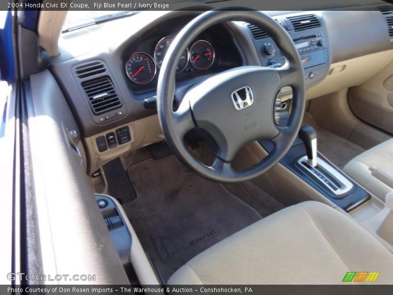 Fiji Blue Pearl / Ivory Beige 2004 Honda Civic EX Coupe