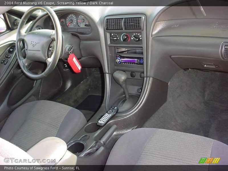 Screaming Yellow / Dark Charcoal 2004 Ford Mustang V6 Coupe