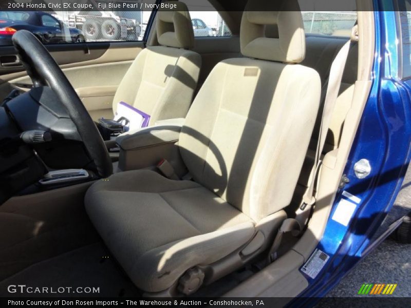 Fiji Blue Pearl / Ivory Beige 2004 Honda Civic EX Coupe
