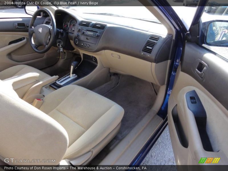 Fiji Blue Pearl / Ivory Beige 2004 Honda Civic EX Coupe