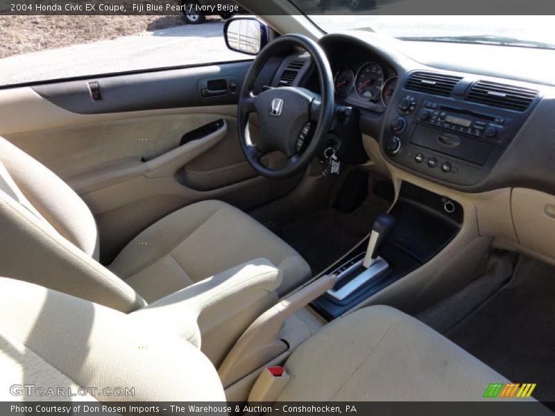 Fiji Blue Pearl / Ivory Beige 2004 Honda Civic EX Coupe