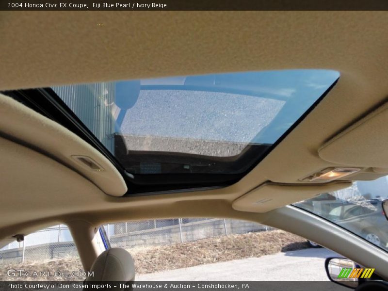 Fiji Blue Pearl / Ivory Beige 2004 Honda Civic EX Coupe