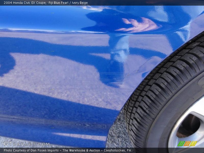 Fiji Blue Pearl / Ivory Beige 2004 Honda Civic EX Coupe