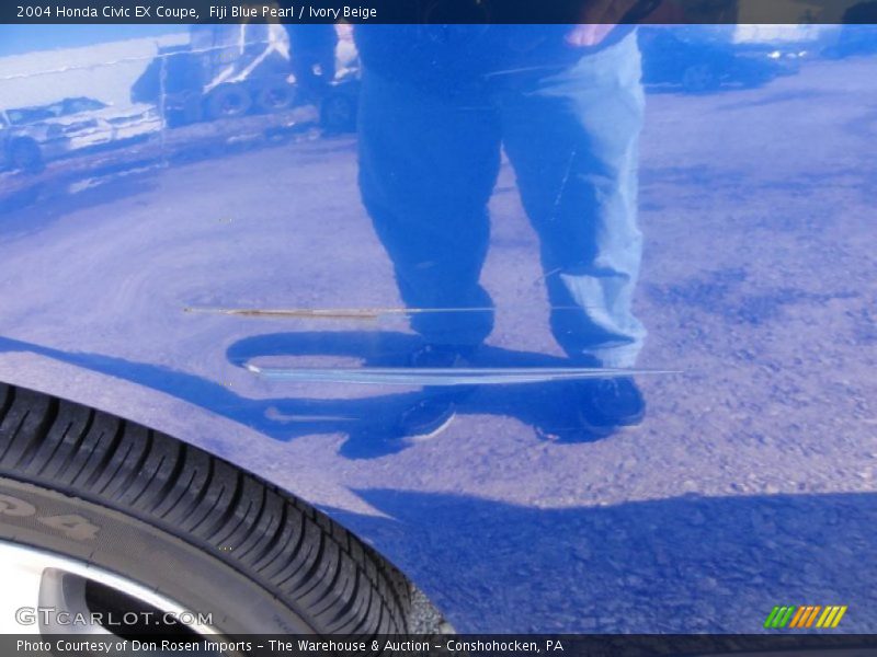 Fiji Blue Pearl / Ivory Beige 2004 Honda Civic EX Coupe