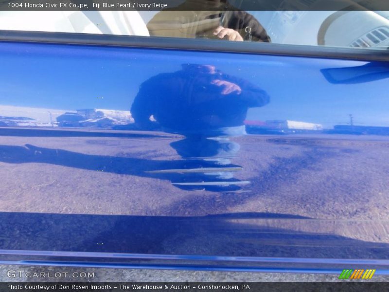 Fiji Blue Pearl / Ivory Beige 2004 Honda Civic EX Coupe