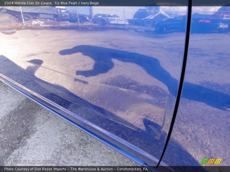 Fiji Blue Pearl / Ivory Beige 2004 Honda Civic EX Coupe